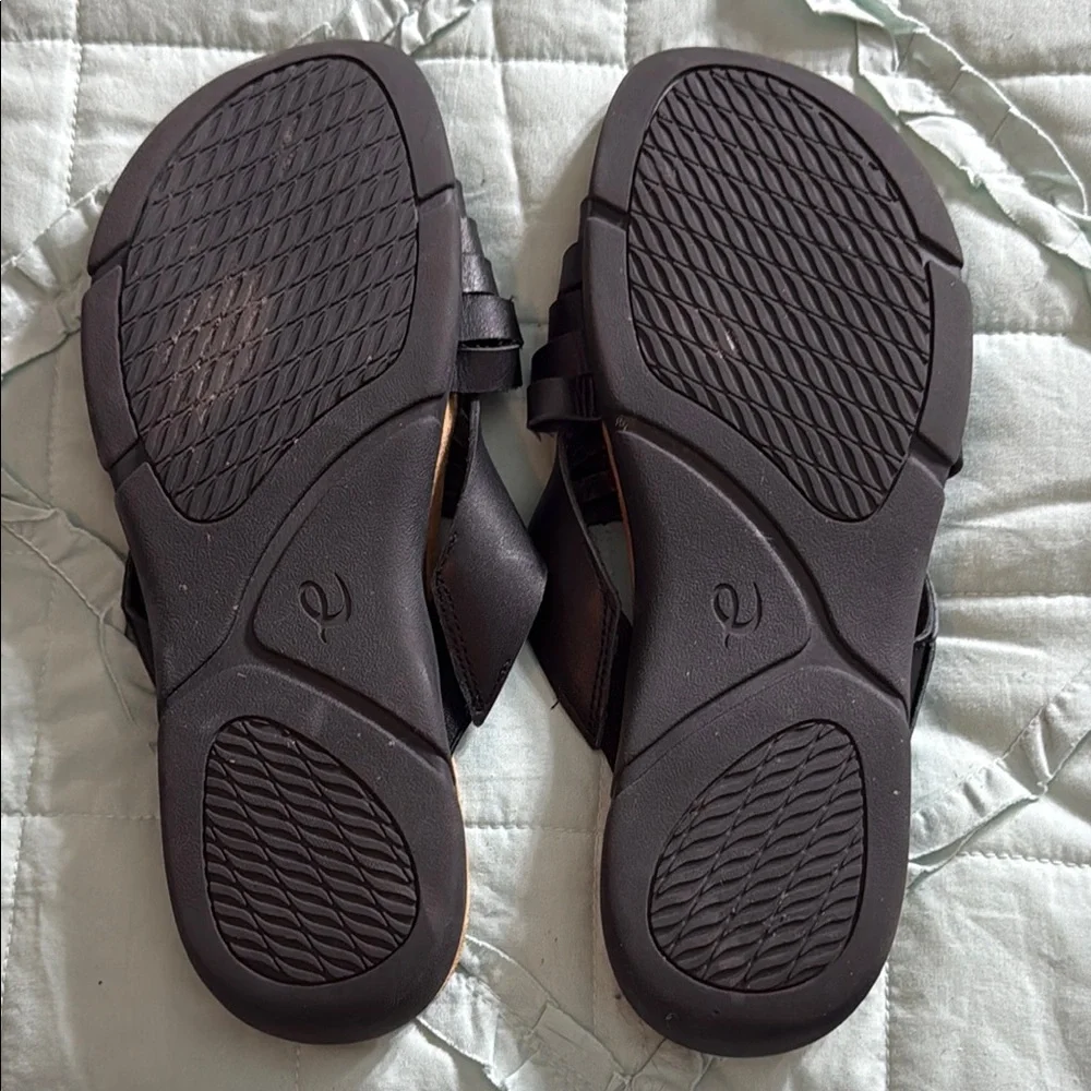 Easy Spirit Meadow Black Sandals with Woven Design Size 8.5M